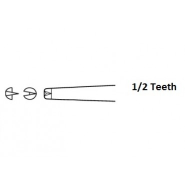 Standard Tissue Forceps 1/2 Teeth